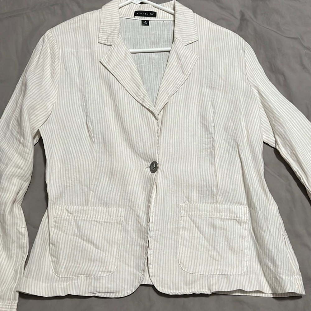 Stripes linen jacket